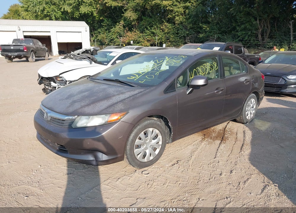 2012 HONDA CIVIC LX VIN: 2HGFB2F5XCH527029