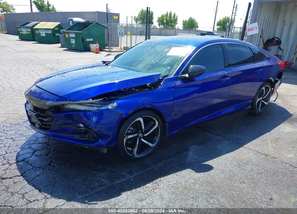 2022 HONDA ACCORD SPORT VIN: 1HGCV1F36NA110463