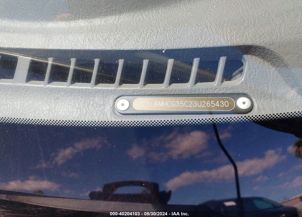 2003 HYUNDAI ACCENT GL VIN: KMHCG35C23U265430