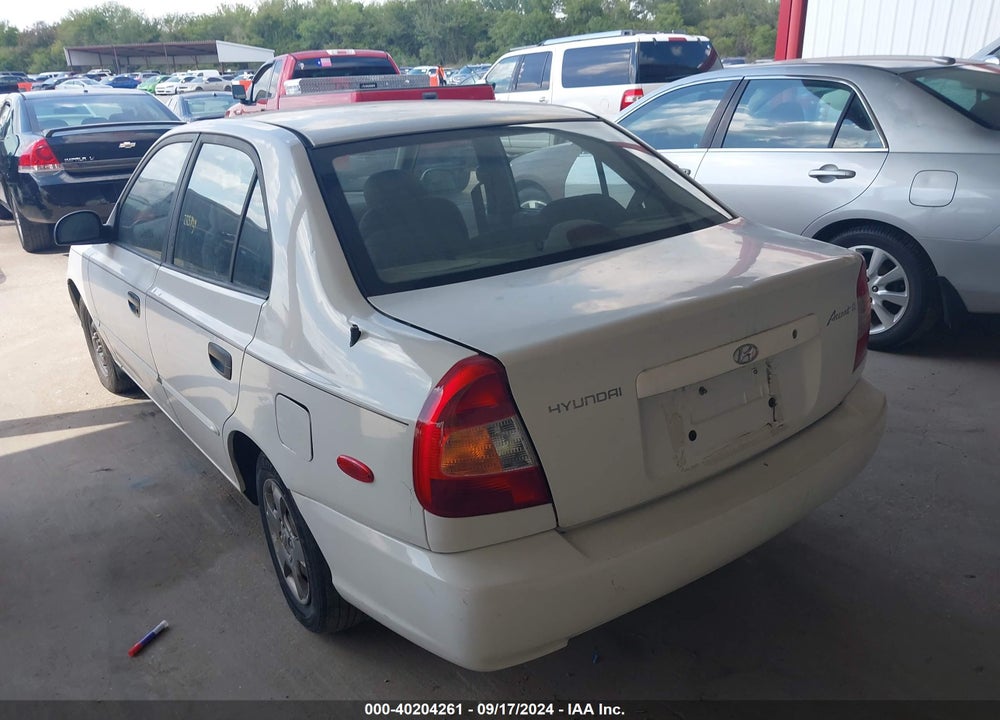 2002 HYUNDAI ACCENT GL VIN: KMHCG45C52U396470
