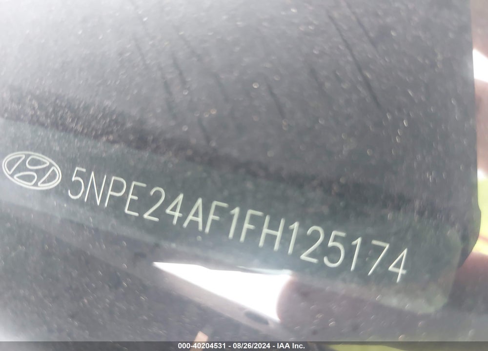 2015 HYUNDAI SONATA SE VIN: 5NPE24AF1FH125174