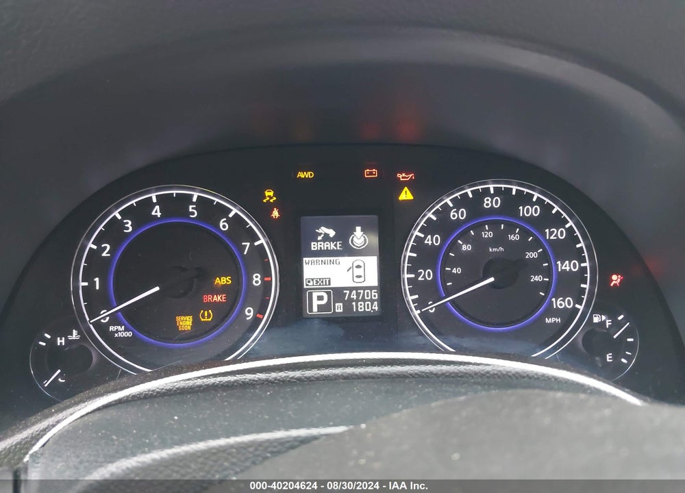 2011 INFINITI G37X VIN: JN1CV6AR9BM406646