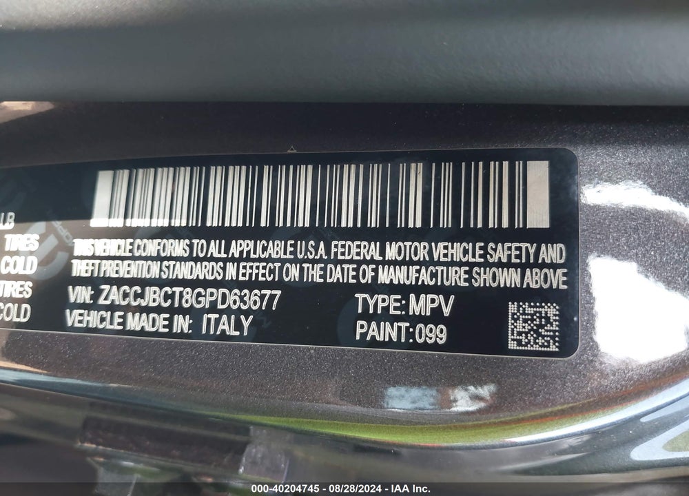 2016 JEEP RENEGADE TRAILHAWK VIN: ZACCJBCT8GPD63677