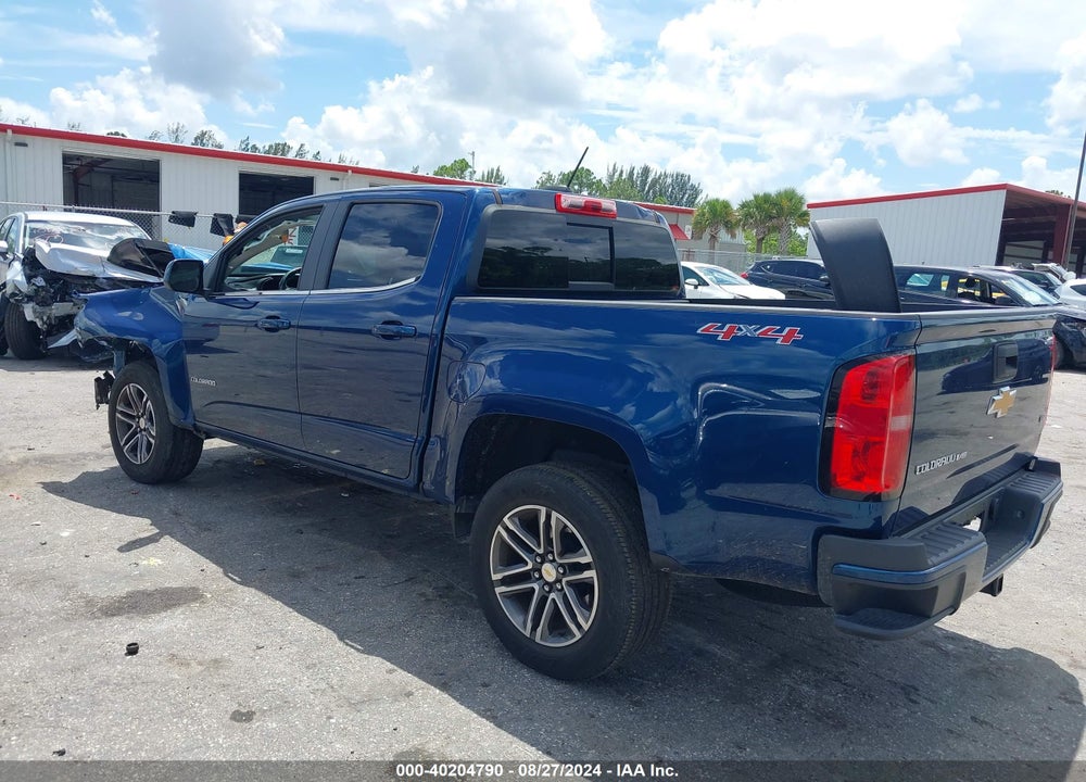 2020 CHEVROLET COLORADO 4WD SHORT BOX LT VIN: 1GCGTCENXL1107907