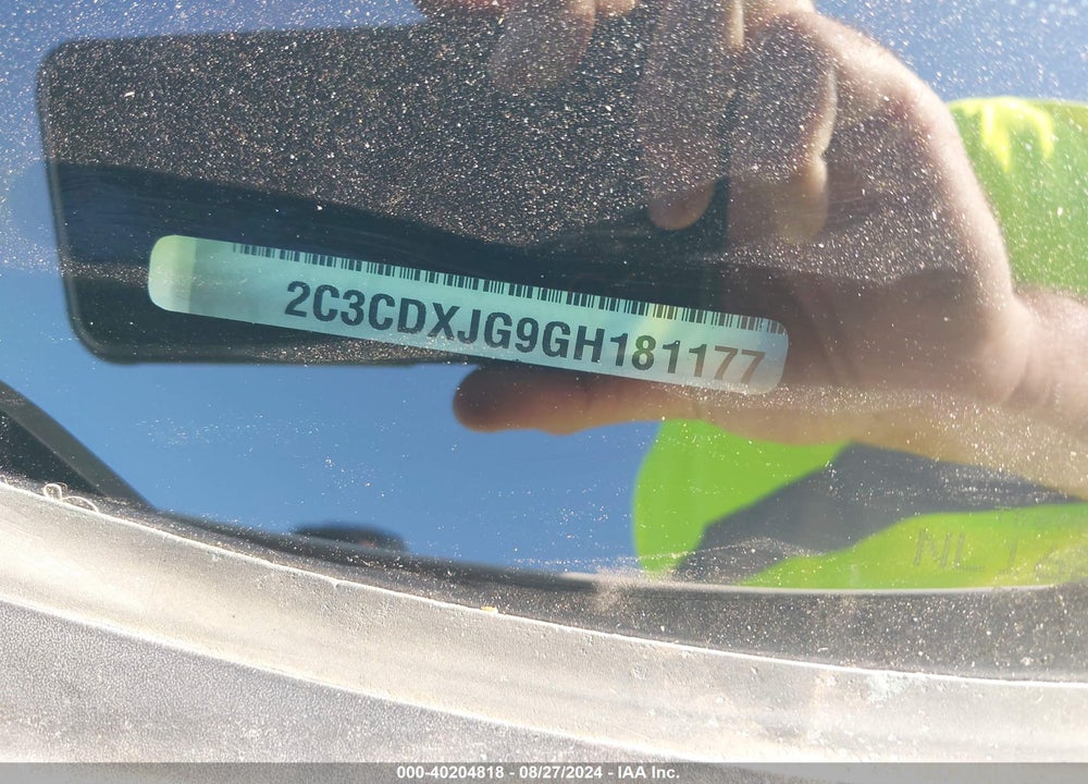 2016 DODGE CHARGER SXT VIN: 2C3CDXJG9GH181177