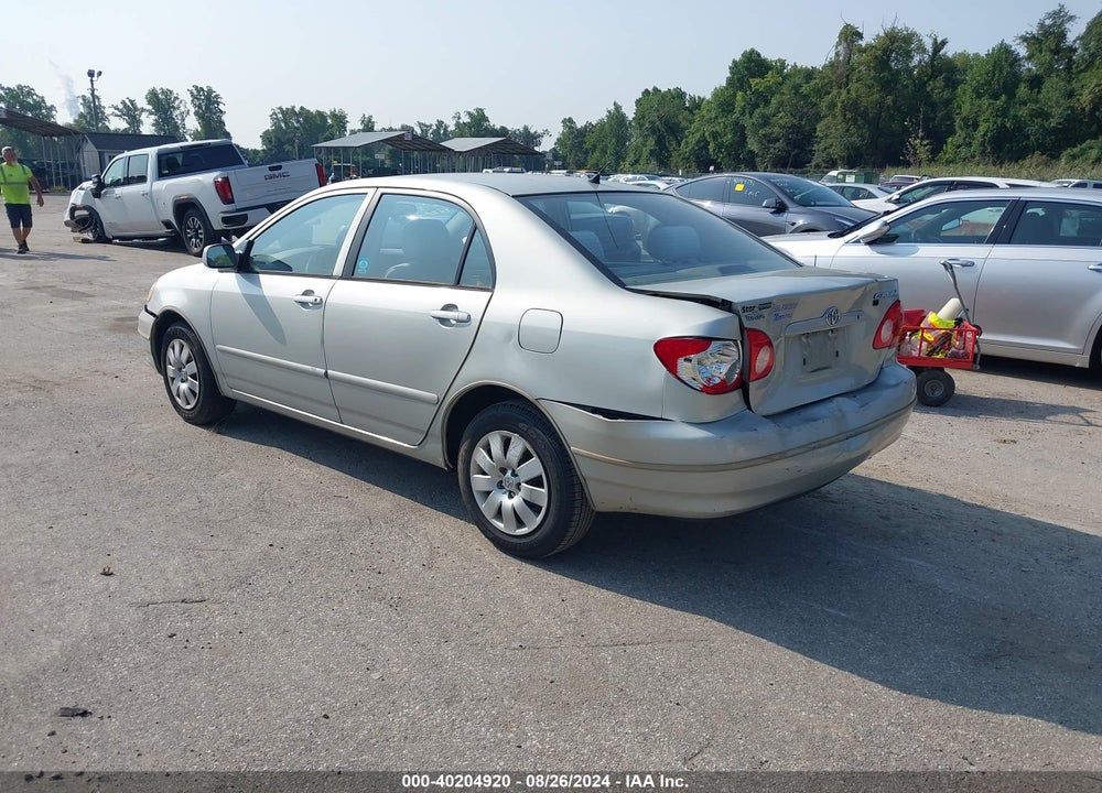 2003 TOYOTA COROLLA LE VIN: 2T1BR32E43C144041