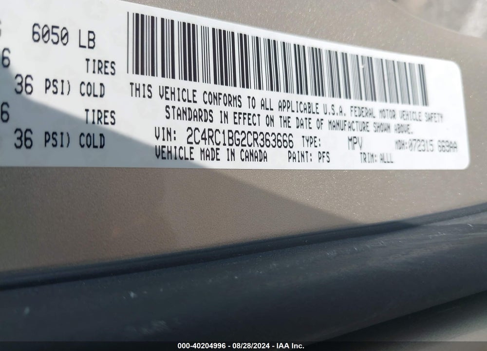 2012 CHRYSLER TOWN & COUNTRY TOURING VIN: 2C4RC1BG2CR363666