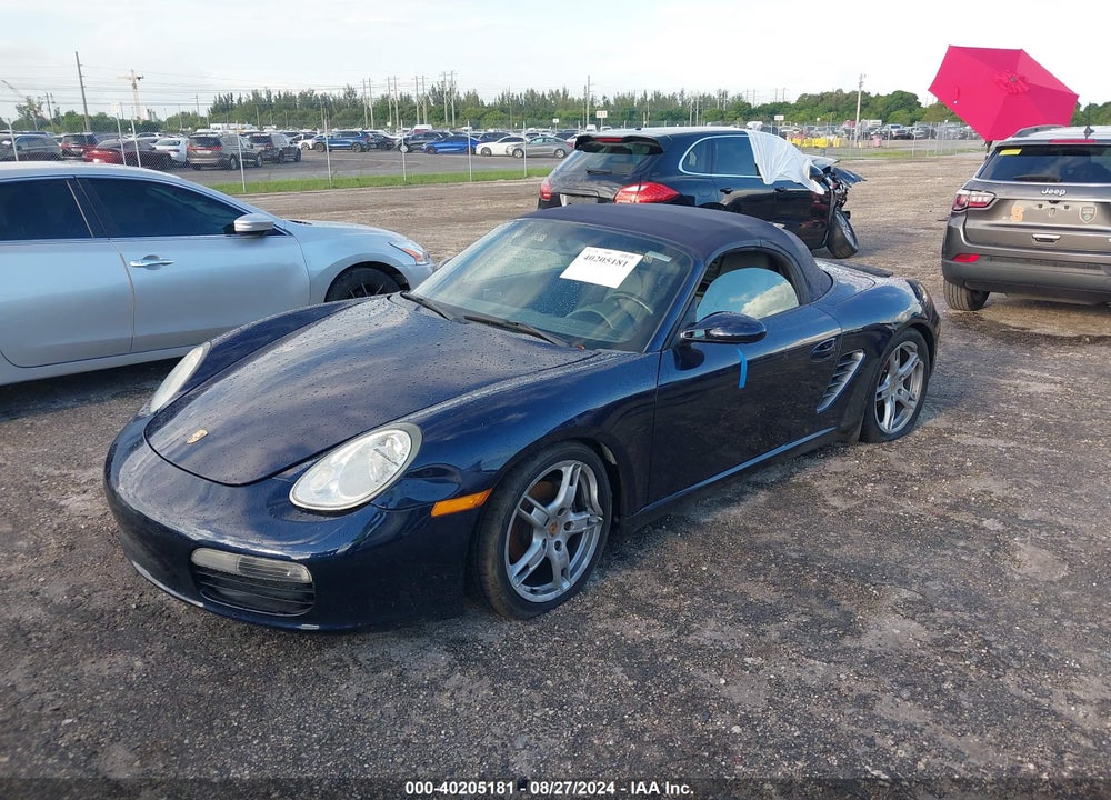2005 PORSCHE BOXSTER VIN: WP0CA29885S710306