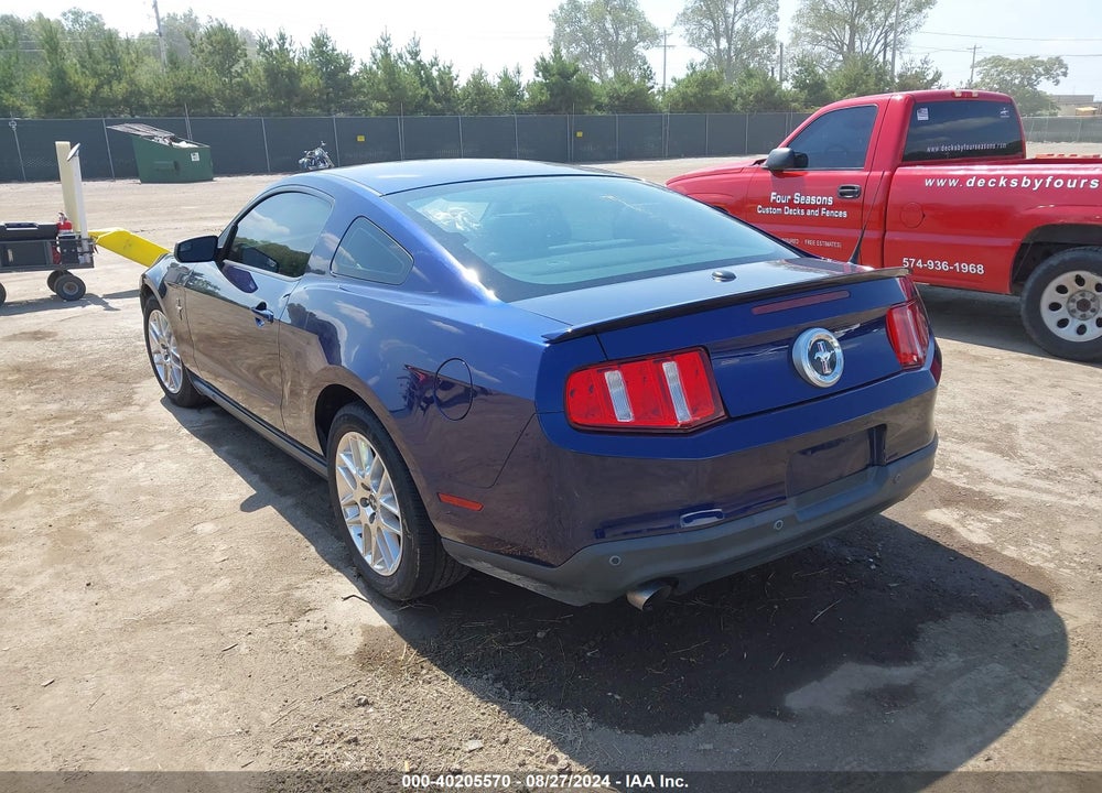 2012 FORD MUSTANG V6 PREMIUM VIN: 1ZVBP8AM9C5275021