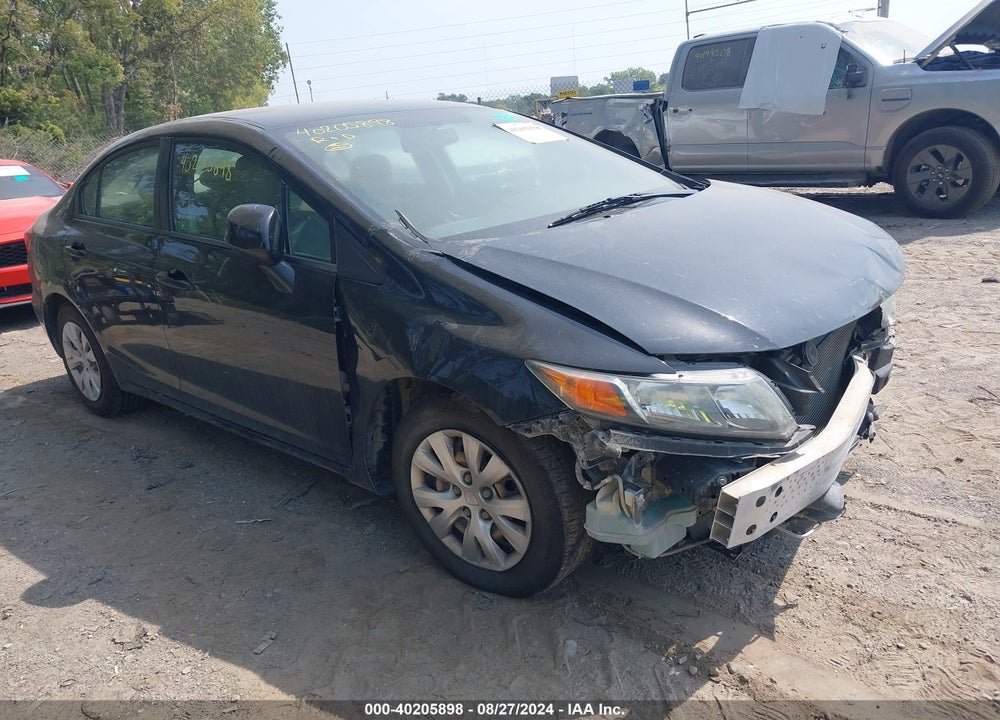 2012 HONDA CIVIC LX VIN: 19XFB2F54CE109821
