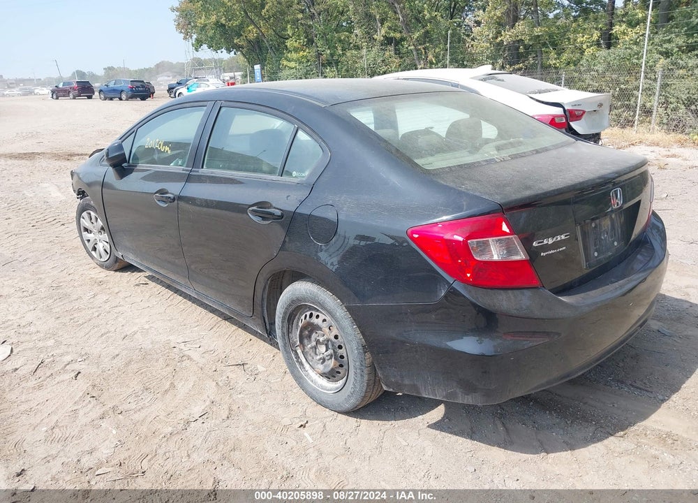 2012 HONDA CIVIC LX VIN: 19XFB2F54CE109821