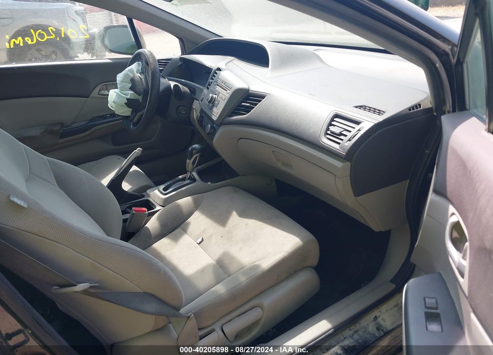 2012 HONDA CIVIC LX VIN: 19XFB2F54CE109821
