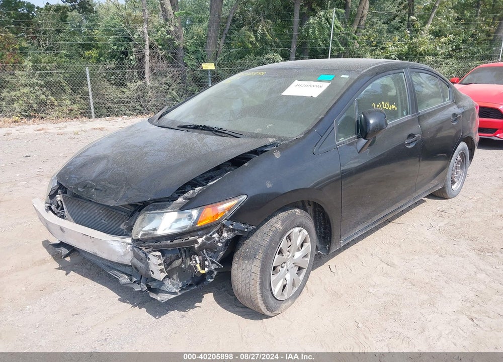 2012 HONDA CIVIC LX VIN: 19XFB2F54CE109821
