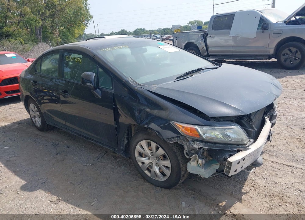 2012 HONDA CIVIC LX VIN: 19XFB2F54CE109821