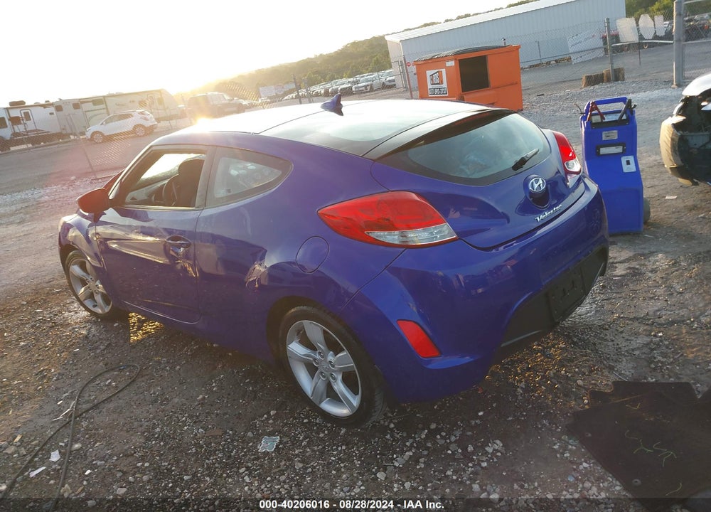2012 HYUNDAI VELOSTER BASE W/BLACK VIN: KMHTC6AD6CU046420
