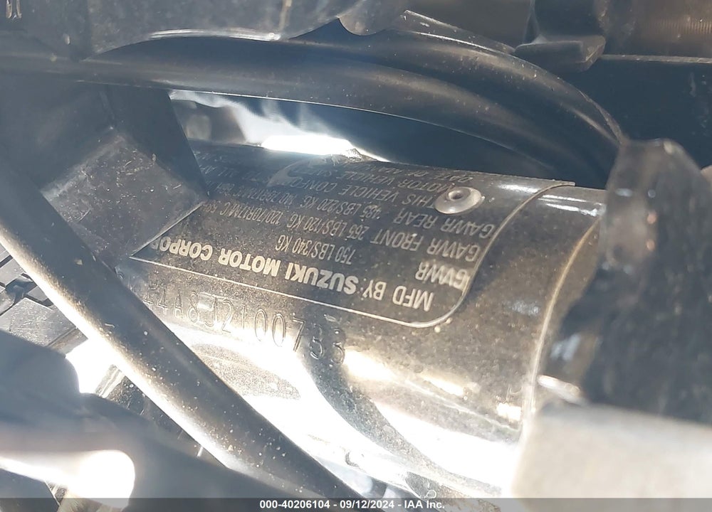 2018 SUZUKI DR-Z400 SM VIN: JS1SK44A8J2100733