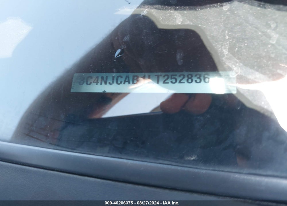 2020 JEEP COMPASS SPORT FWD VIN: 3C4NJCAB1LT252836