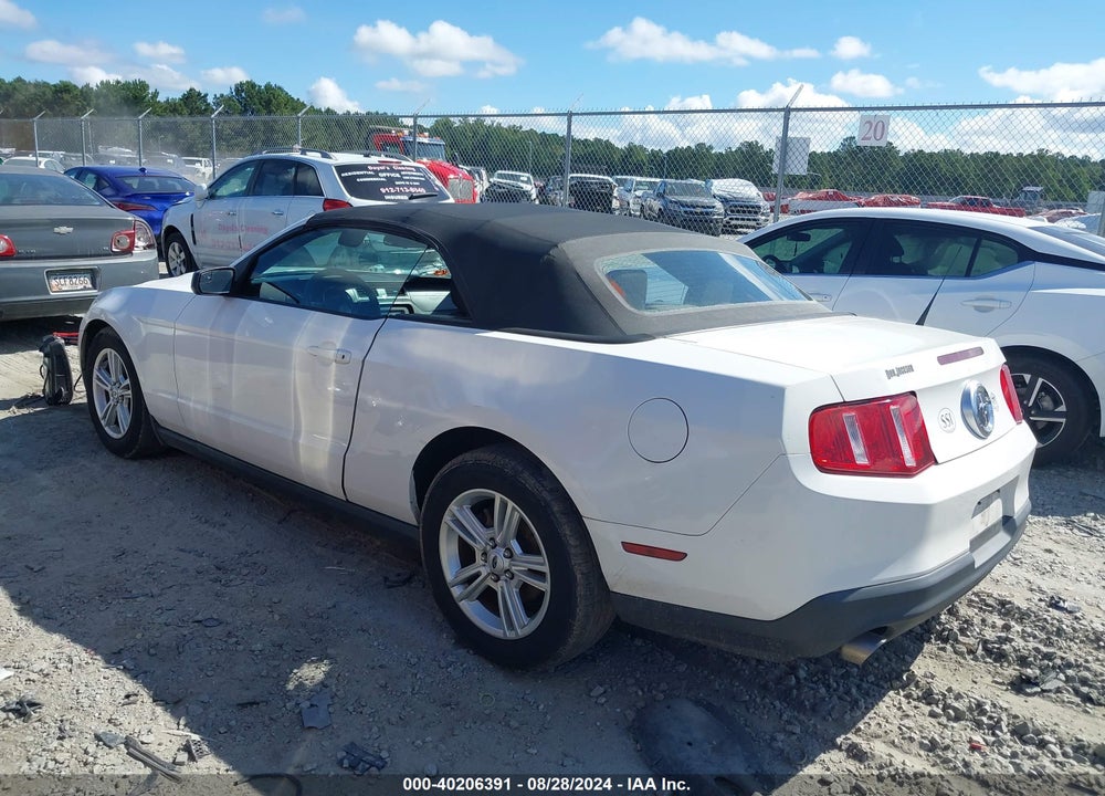 2012 FORD MUSTANG V6 VIN: 1ZVBP8EM5C5224948