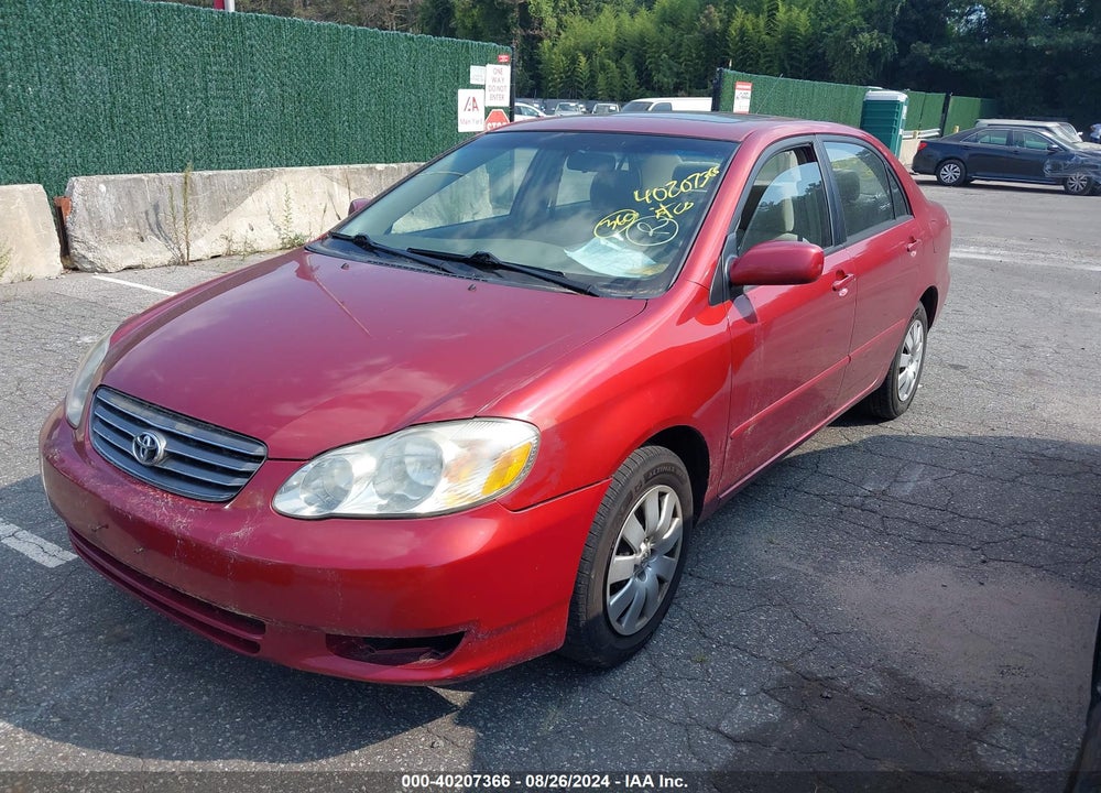 2004 TOYOTA COROLLA LE VIN: 2T1BR32E84C182731