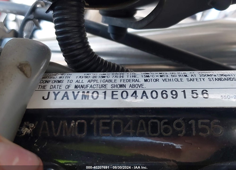 2004 YAMAHA XVS65 A VIN: JYAVM01E04A069156