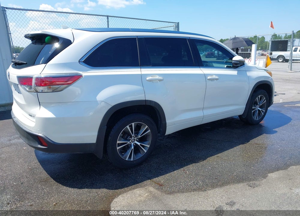 2016 TOYOTA HIGHLANDER XLE V6 VIN: 5TDJKRFHXGS259327