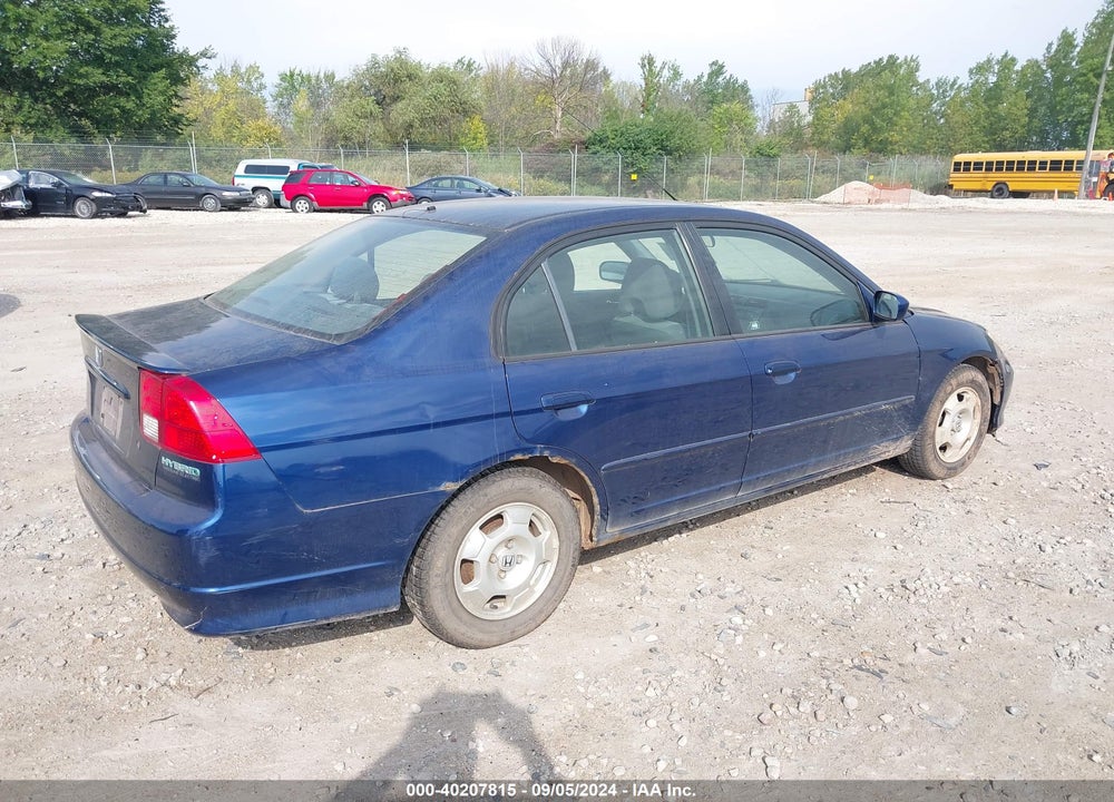 2005 HONDA CIVIC HYBRID VIN: JHMES96635S016235
