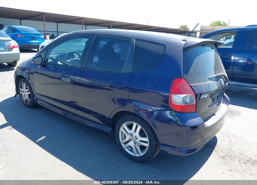 2008 HONDA FIT SPORT VIN: JHMGD38608S028649