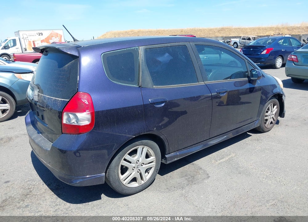 2008 HONDA FIT SPORT VIN: JHMGD38608S028649