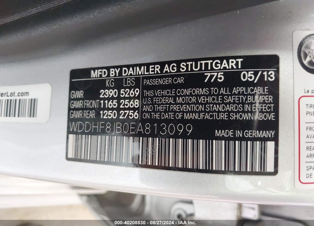 2014 MERCEDES-BENZ E 350 4MATIC VIN: WDDHF8JB0EA813099