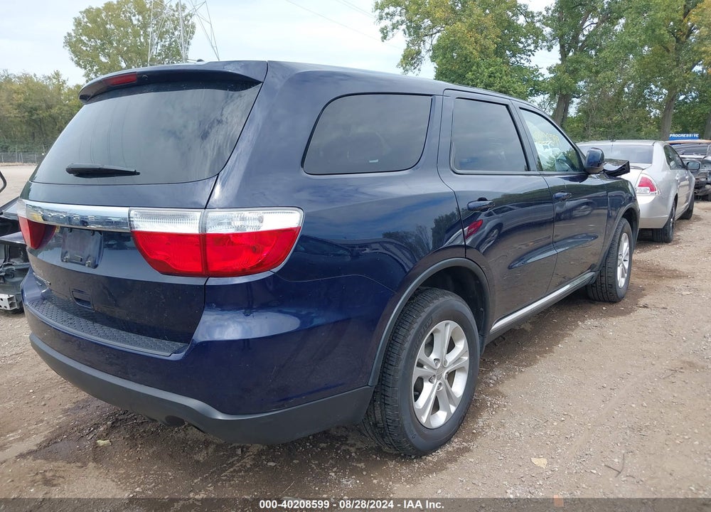 2012 DODGE DURANGO SXT VIN: 1C4RDJAG3CC207224