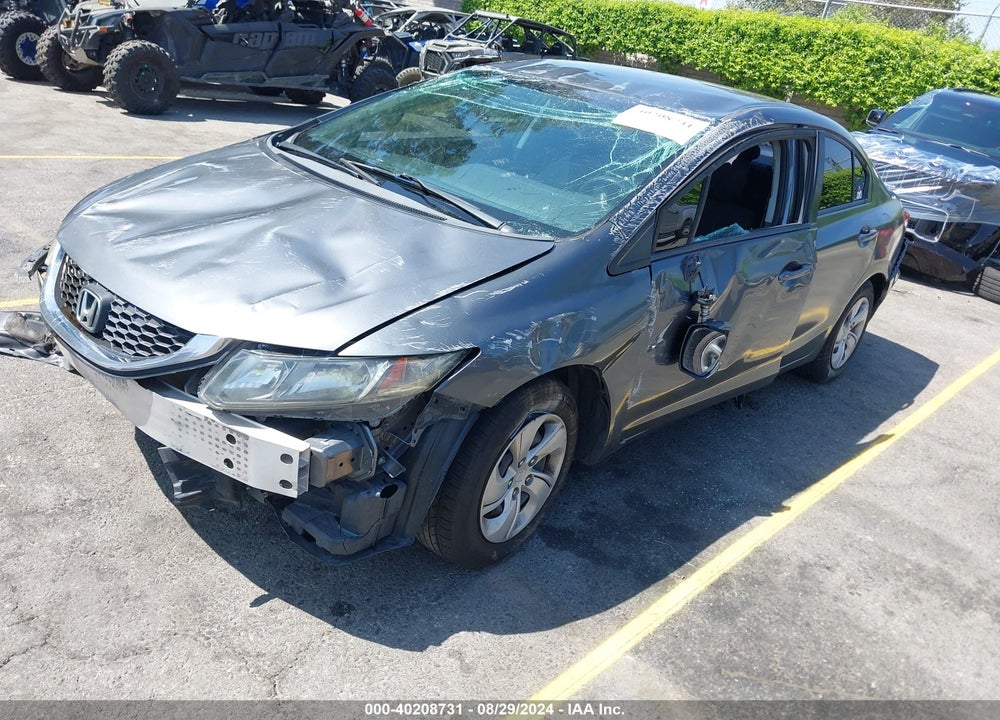 2013 HONDA CIVIC LX VIN: 19XFB2F5XDE276038