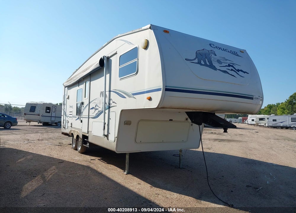 2003 KEYSTONE COUGAR 5TH WHEEL TRAVEL TRAILER VIN: 4YDF2782932035385