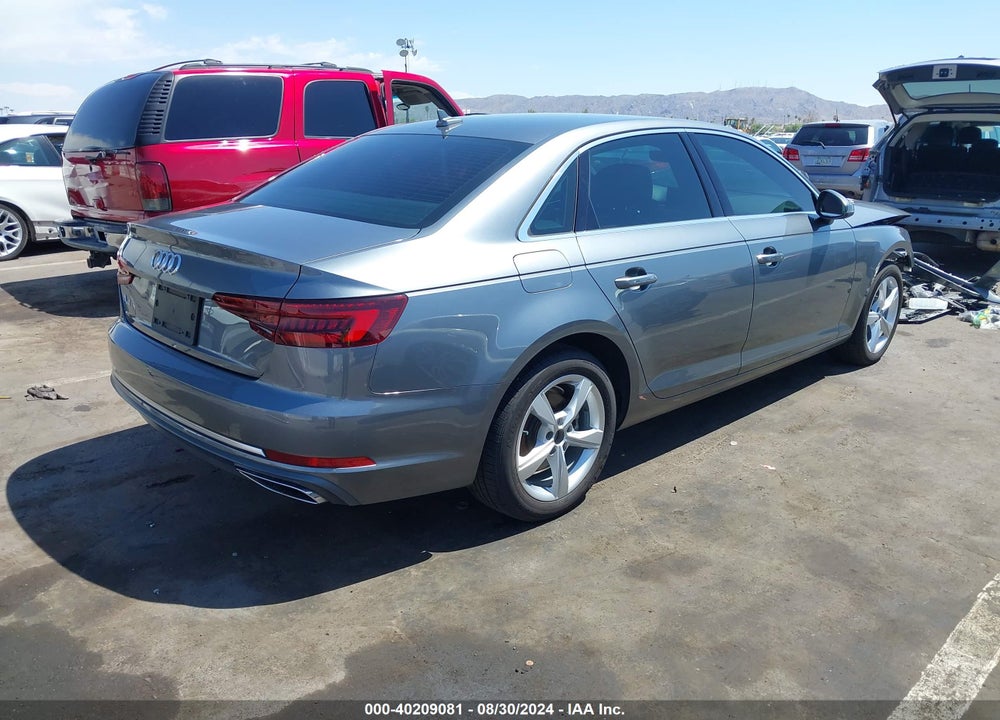 2019 AUDI A4 40 PREMIUM/40 TITANIUM PREMIUM VIN: WAUGMAF40KN004054