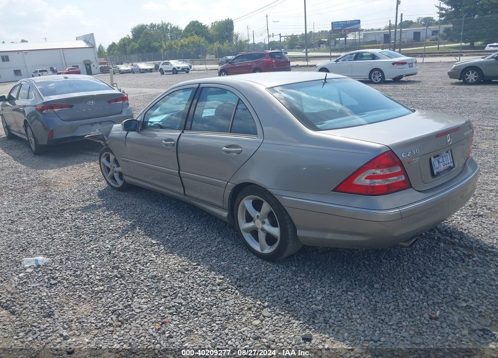 2005 MERCEDES-BENZ C 230 KOMPRESSOR SPORT VIN: WDBRF40J95A783860