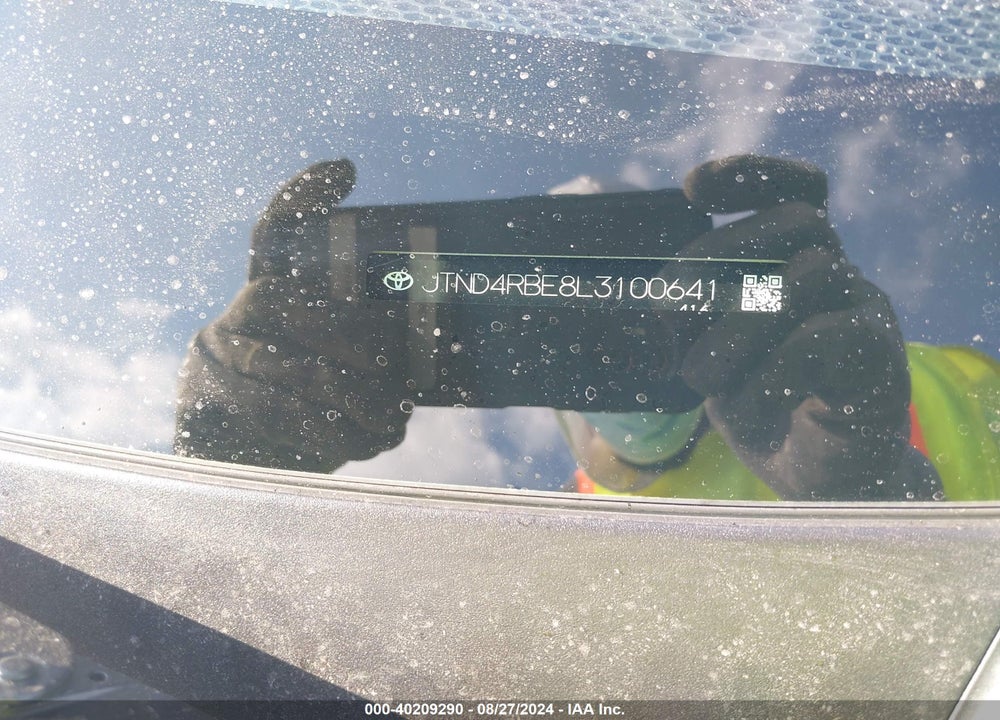 2020 TOYOTA COROLLA SE NIGHTSHADE EDITION VIN: JTND4RBE8L3100641