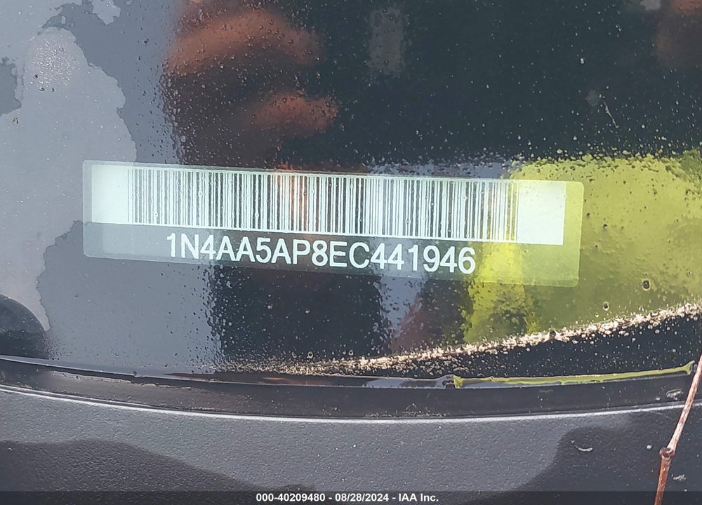2014 NISSAN MAXIMA 3.5 S VIN: 1N4AA5AP8EC441946