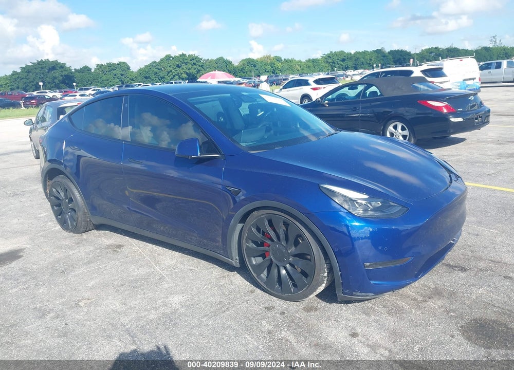 2021 TESLA MODEL Y PERFORMANCE DUAL MOTOR ALL-WHEEL DRIVE VIN: 5YJYGDEF0MF124490