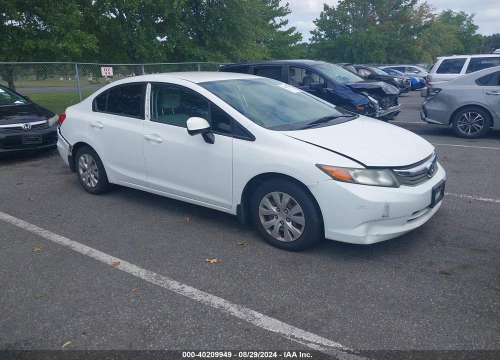 2012 HONDA CIVIC LX VIN: 2HGFB2F52CH501489