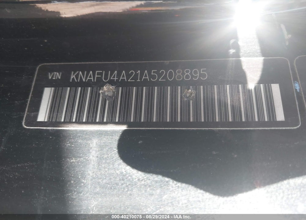2010 KIA FORTE EX VIN: KNAFU4A21A5208895