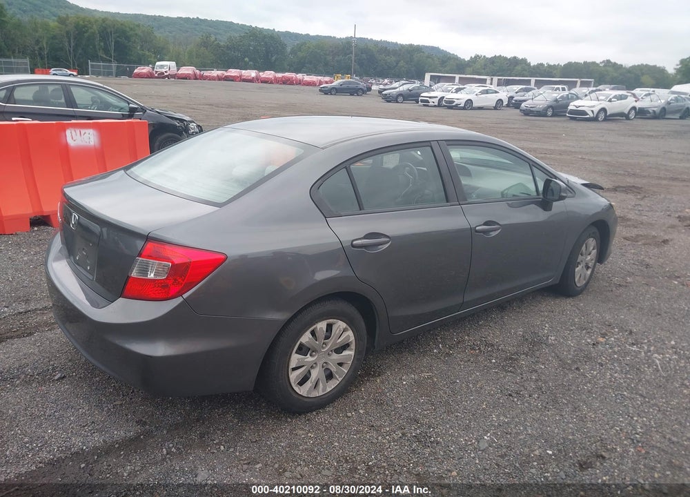 2012 HONDA CIVIC LX VIN: 19XFB2F52CE318099
