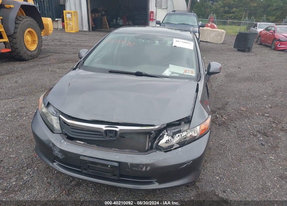 2012 HONDA CIVIC LX VIN: 19XFB2F52CE318099