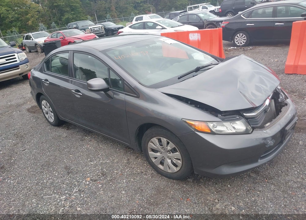 2012 HONDA CIVIC LX VIN: 19XFB2F52CE318099