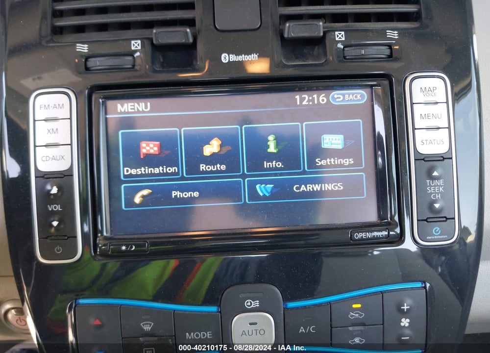 2012 NISSAN LEAF VIN: JN1AZ0CPXCT018658