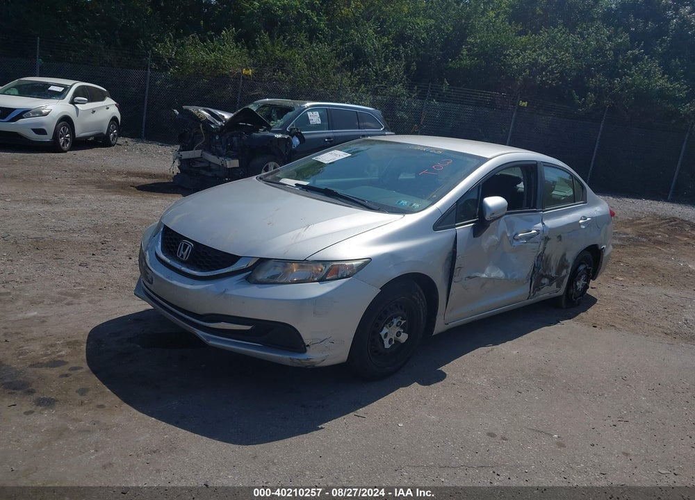 2014 HONDA CIVIC LX VIN: 19XFB2F56EE022165