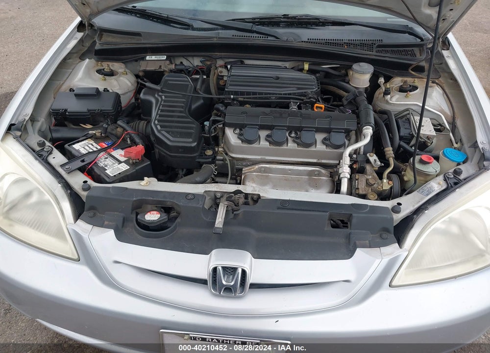 2001 HONDA CIVIC EX VIN: 1HGEM22921L015568