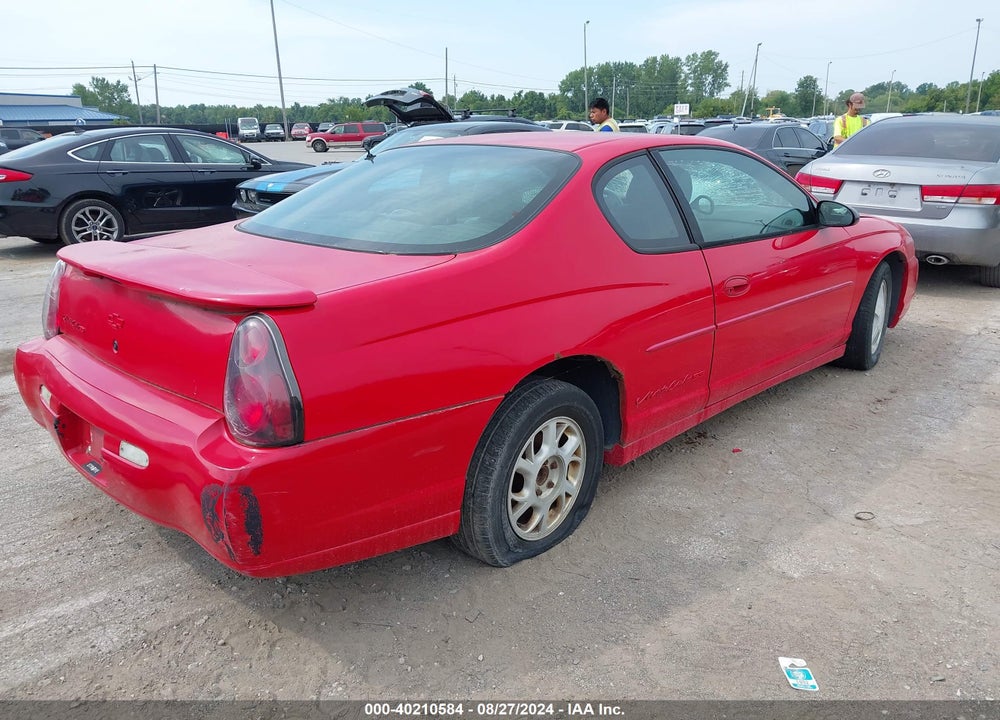 2002 CHEVROLET MONTE CARLO SS VIN: 2G1WX15K229329600
