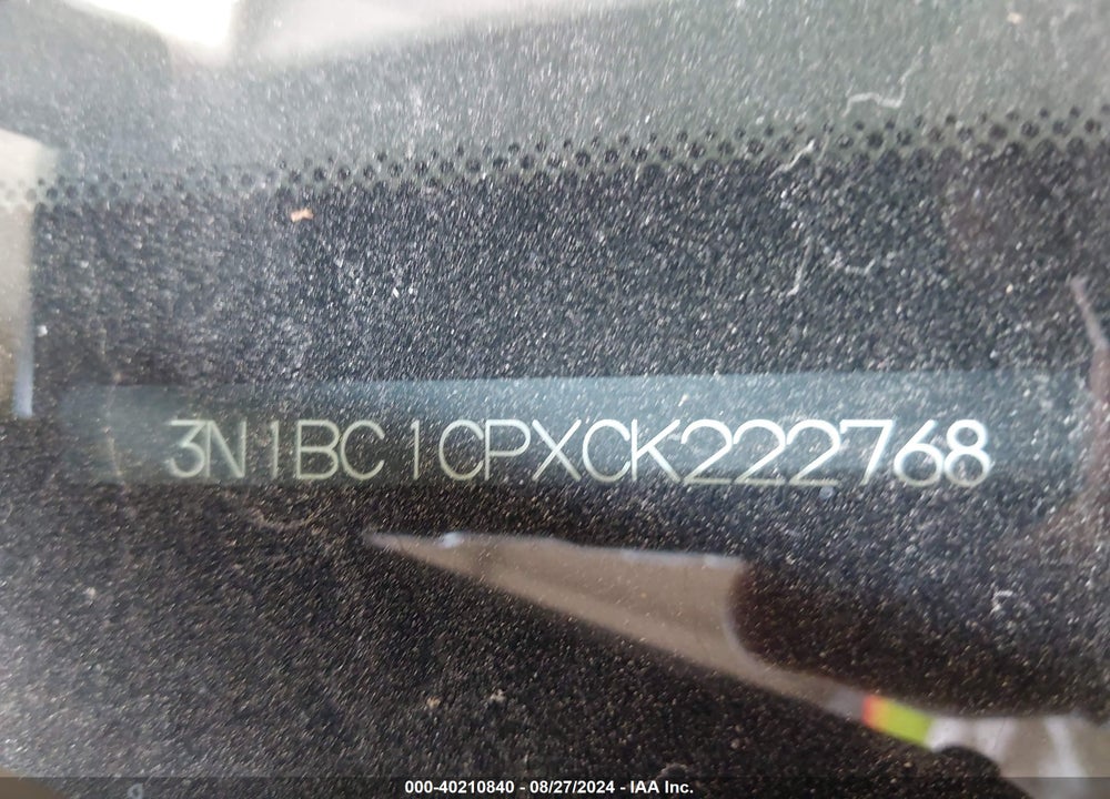 2012 NISSAN VERSA 1.8 SL VIN: 3N1BC1CPXCK222768