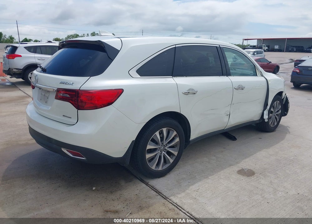 2015 ACURA MDX TECHNOLOGY PACKAGE VIN: 5FRYD4H41FB010261