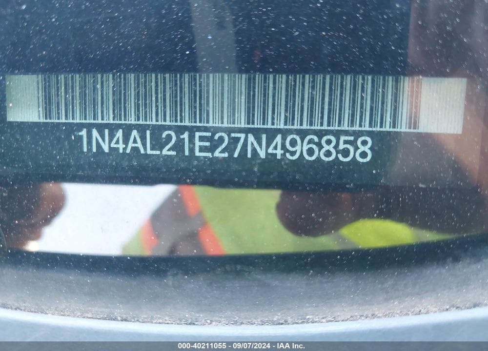 2007 NISSAN ALTIMA 2.5 S VIN: 1N4AL21E27N496858