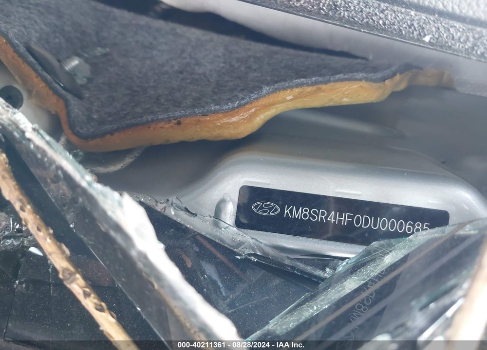 2013 HYUNDAI SANTA FE LIMITED VIN: KM8SR4HF0DU000685